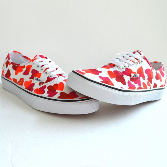 VANS authentic heart valentines white sneakers sho - Picture 1 of 9